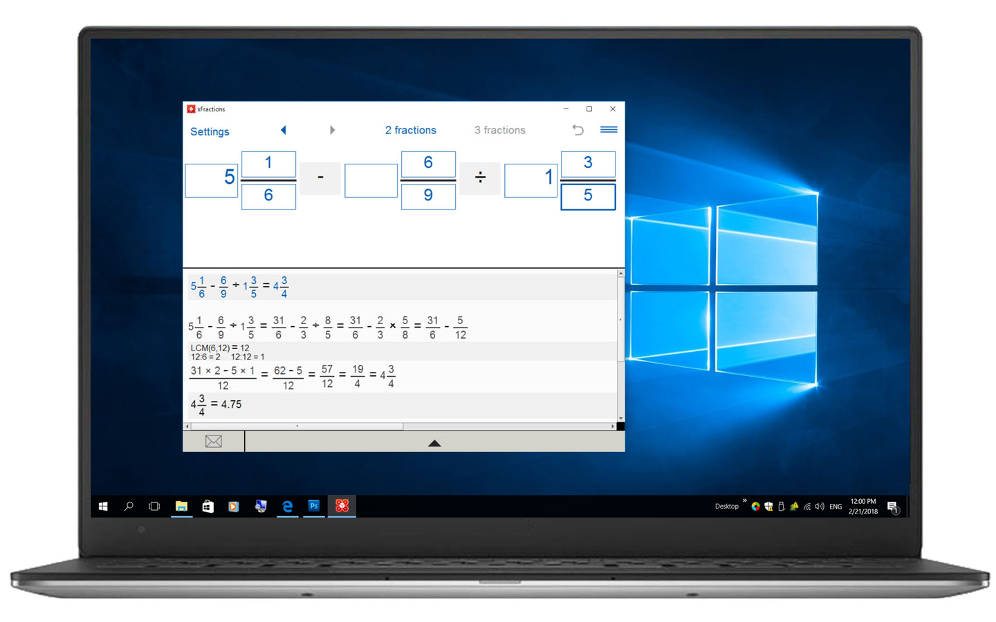 Fraction Calculator for Mac and Windows