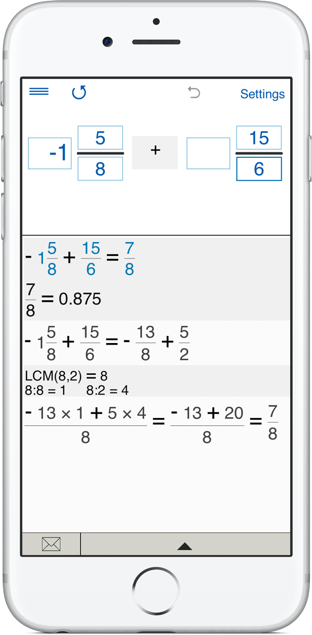 Fraction calculator